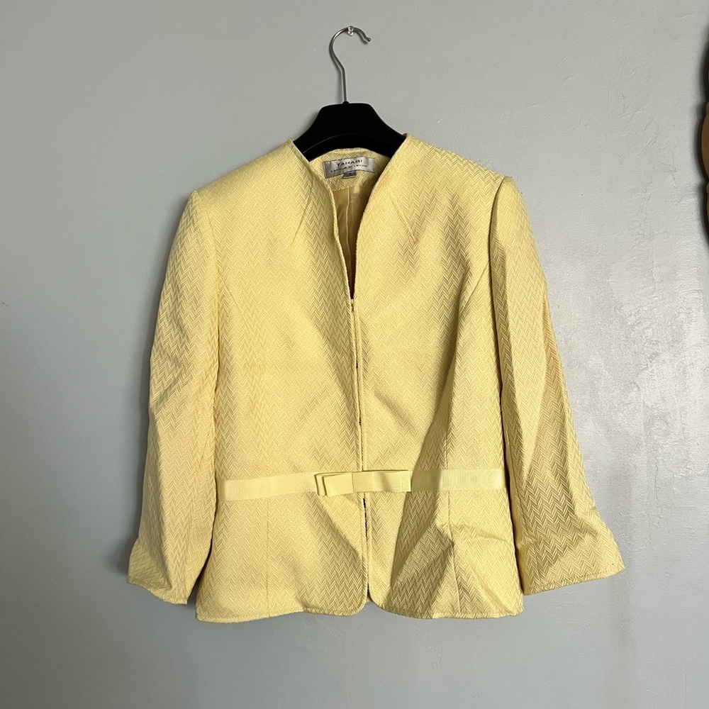 tahari arthur s. levine blazer with skirt set